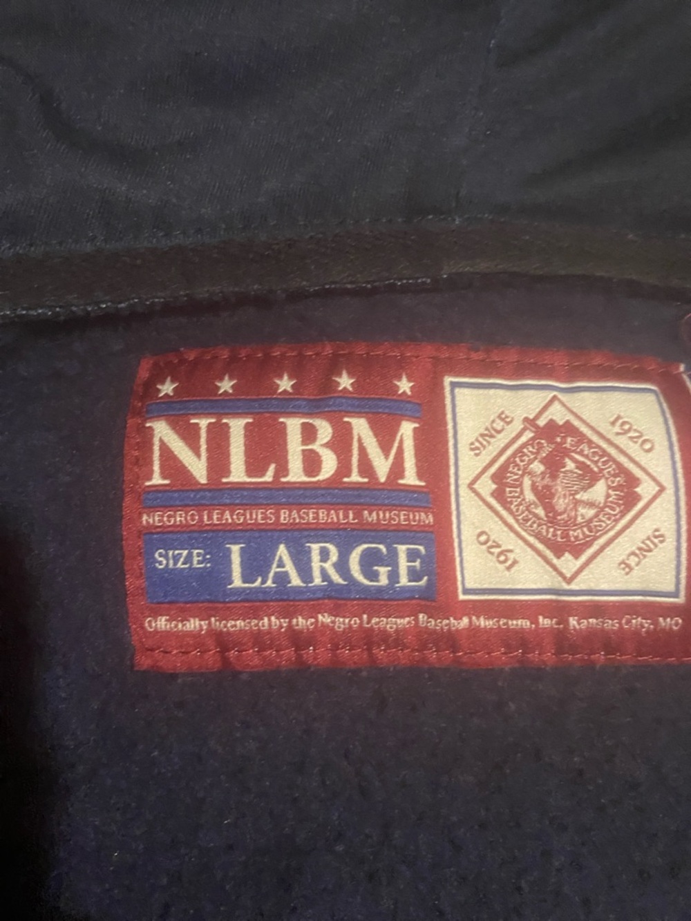 Negro League Colorblock Hooded Jacket - Navy & Gray - Picture 2 of 4